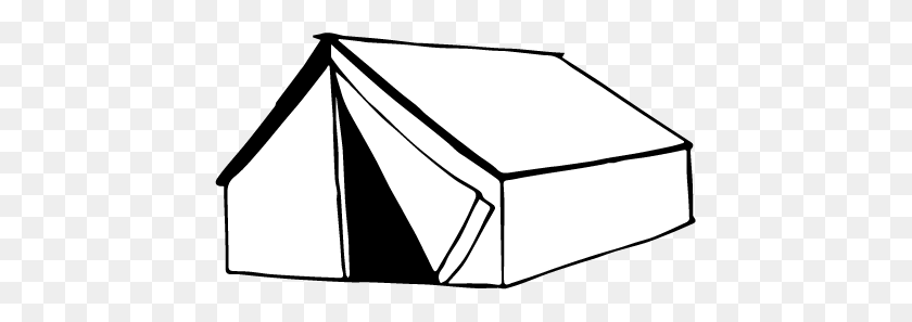 443x237 Fort Clipart Tent - Teepee Clipart Black And White