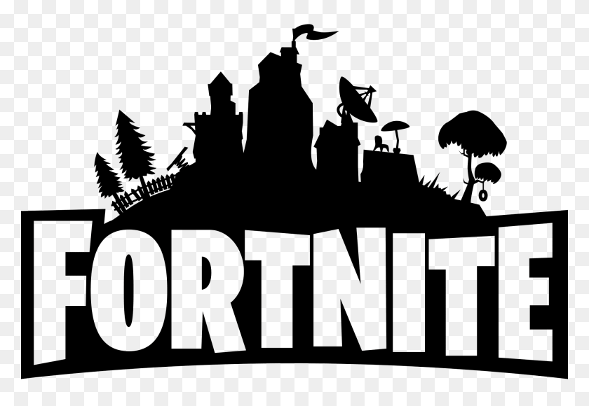 1920x1280 Fortnite Logo Black And White Png Vector, Clipart - Moana Clipart Black And White