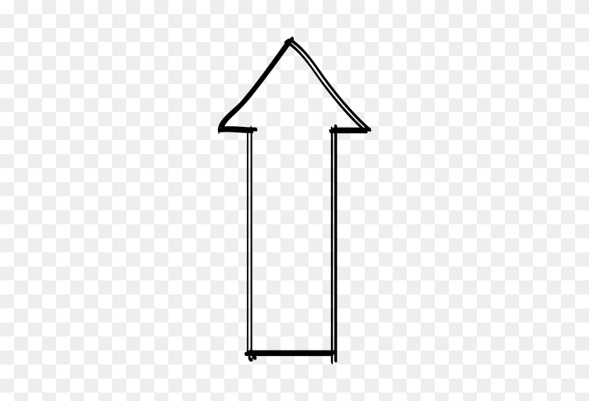 512x512 Forward Direction Arrow Drawing - Arrow White PNG