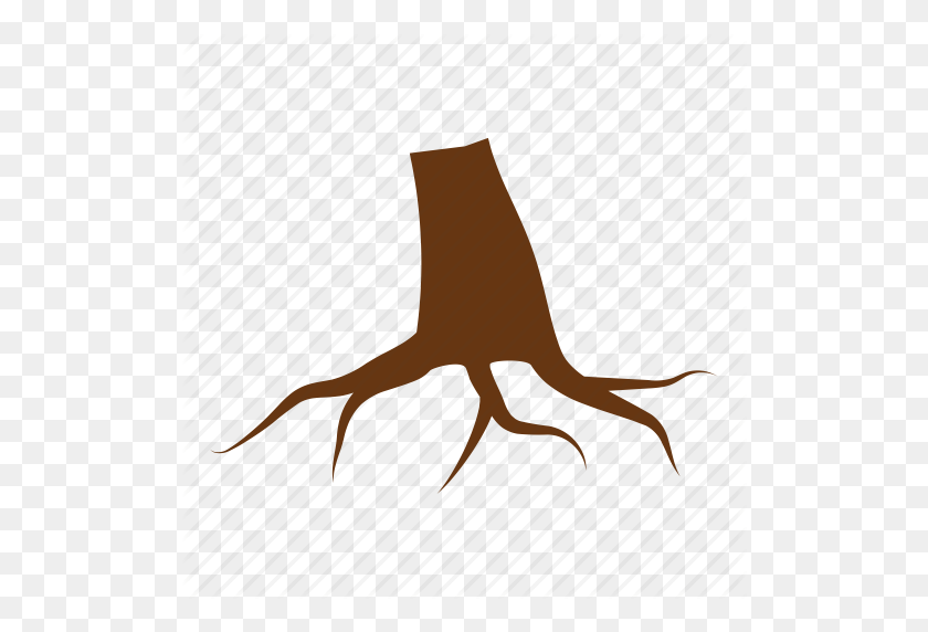 512x512 Foundation, Nature, Root, Roots, Stump, Tree, Tree Stump Icon - Tree Roots PNG