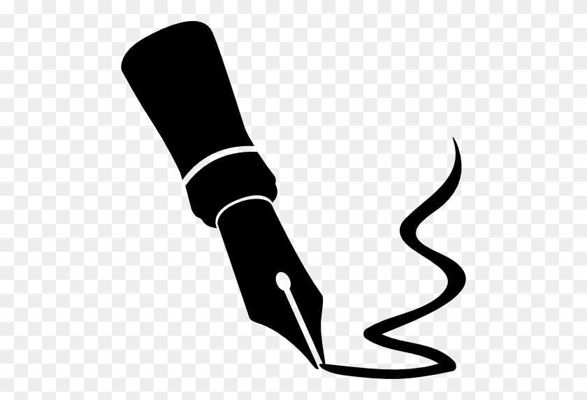 512x512 Fountain Pen Close Up - Quill Pen PNG