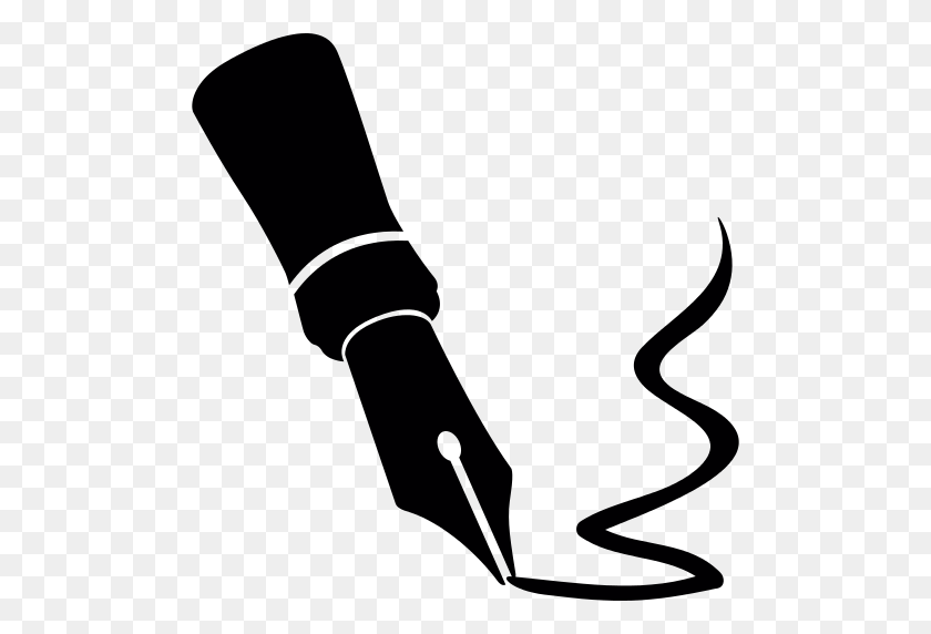 512x512 Fountain Pen Close Up Png Icon - Quill Pen PNG