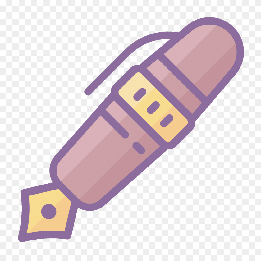 1600x1600 Fountain Pen Icon - Quill Pen PNG