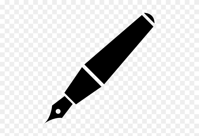 512x512 Fountain Pen Quill Clip Art - Calligraphy Pen Clipart