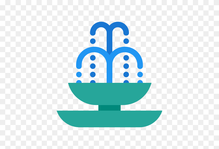 512x512 Fountain, Water Icon With Png And Vector Format For Free Unlimited - Water Fountain Clipart
