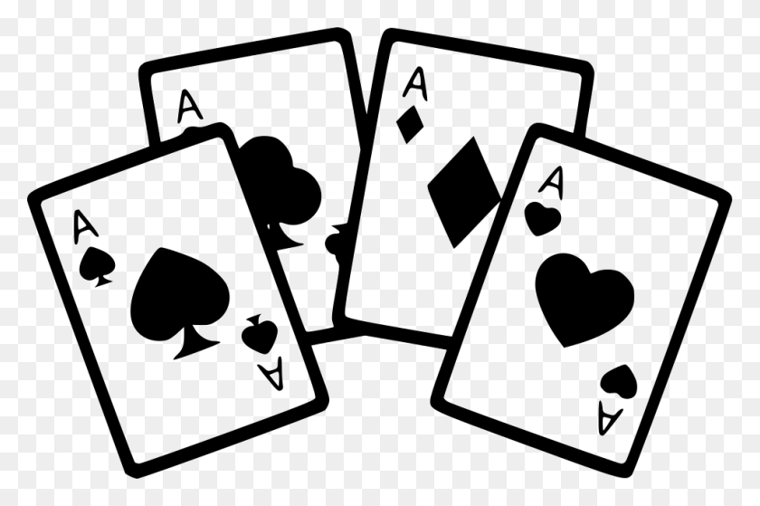 981x628 Cuatro Aces Cartas De Juego De Póquer Icono Png Descargar Gratis - Cartas De Póquer Png