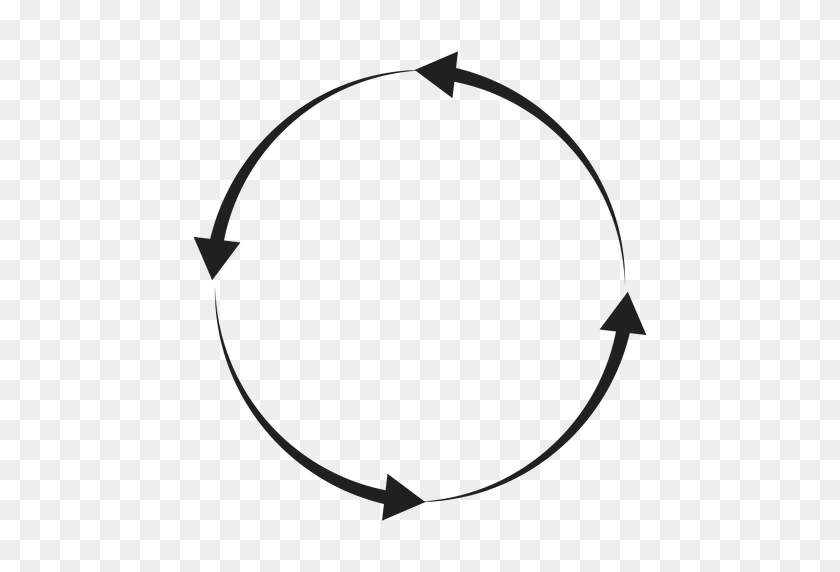 512x512 Four Arrows Circle Circle Element - Circulo PNG