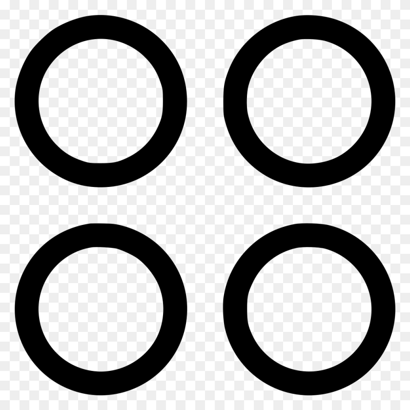 980x981 Four Dots Squared Png Icon Free Download - White Dots PNG