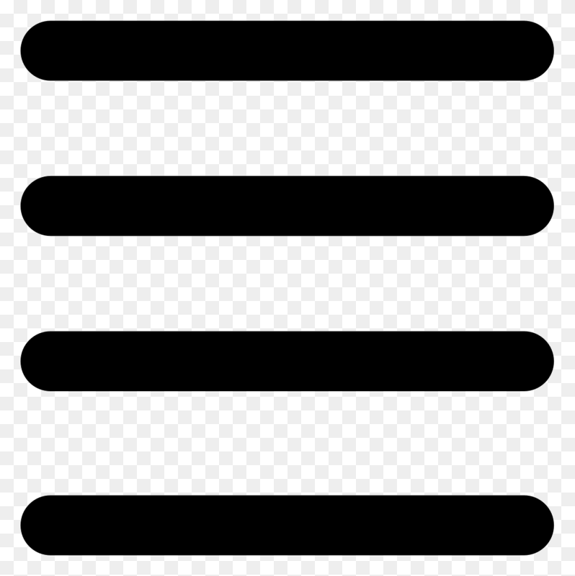 981x984 Four Horizontal Lines Interface Symbol Png Icon Free Download - Horizontal Line PNG