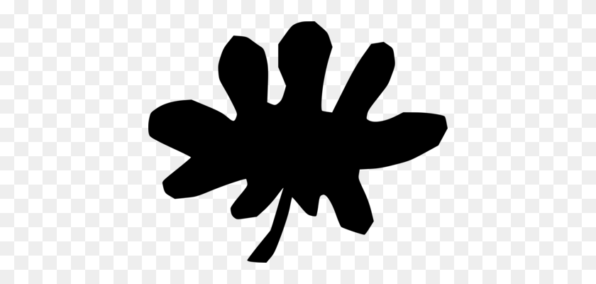 422x340 Четыре Листа Клевера Растения Стебель Символ Компьютерные Иконки - Четыре Листа Клевера Клипарт Черный И Белый