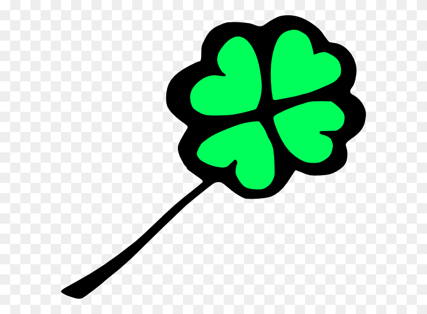 600x558 Four Leaf Clover Png Clip Arts For Web - 4 Leaf Clover Clipart Black And White