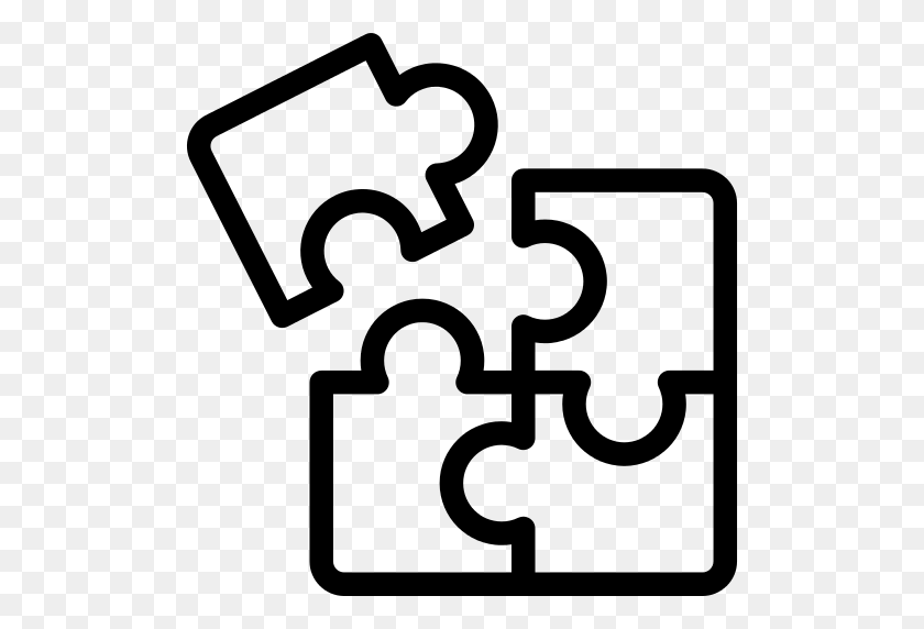 512x512 Puzzle De Cuatro Piezas Icono Png - Puzzle Png
