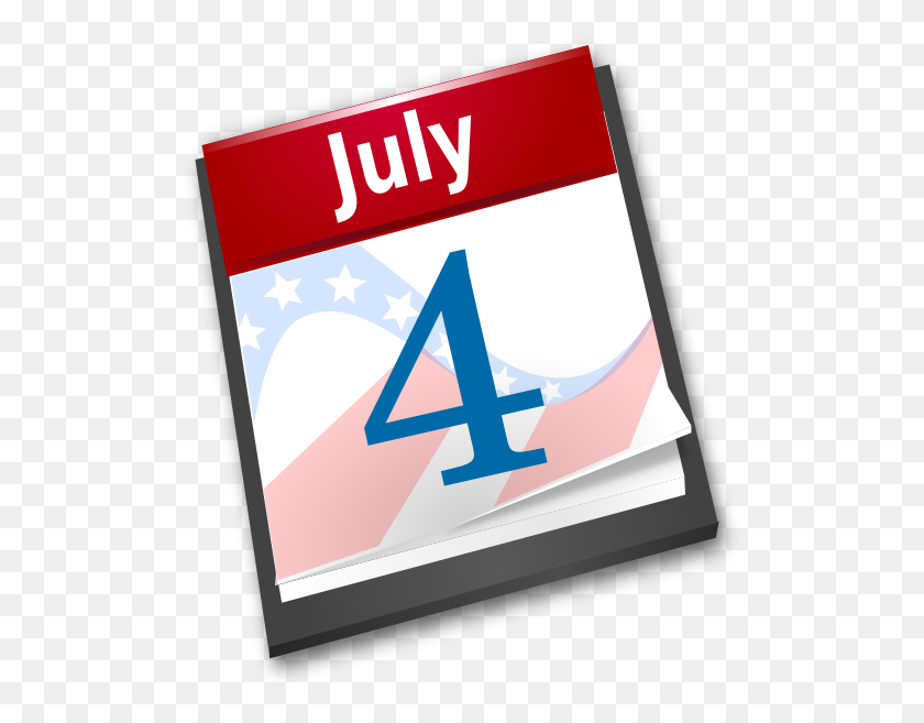 510x597 Fourth Of July Calendar Clip Art - Dates To Remember Clipart