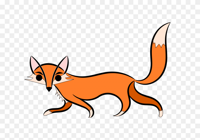 2400x1629 Fox Clip Black And White Small Fox Huge Freebie! Download - Big And Small Clipart