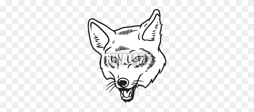 260x312 Fox Clipart - Whistle Clipart Black And White