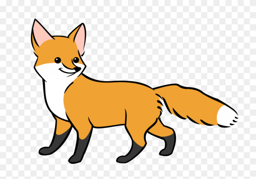 900x610 Fox Clipart Animal - Red Fox Clipart