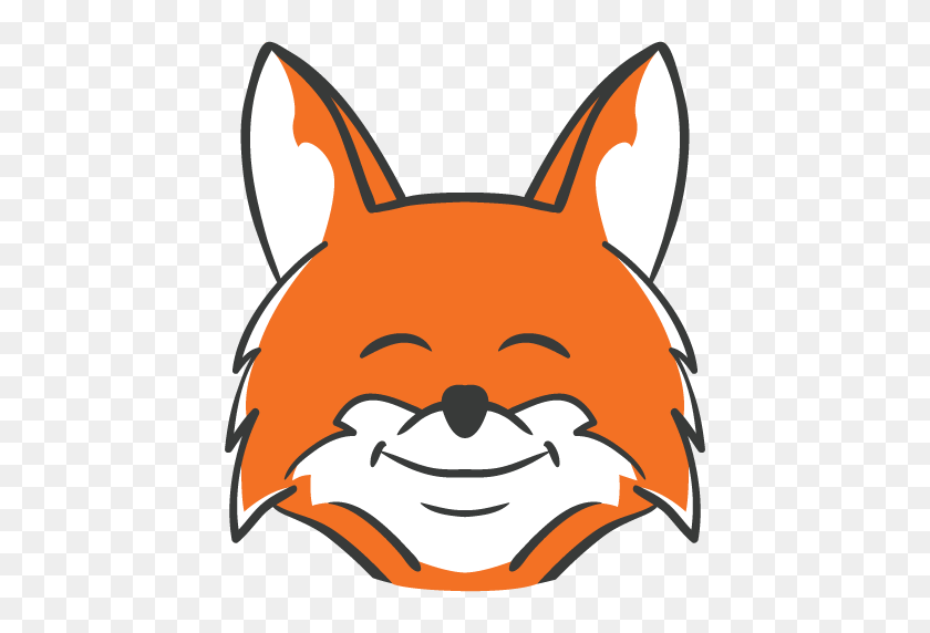 512x512 Fox Face Clip Art - Fox Face Clipart