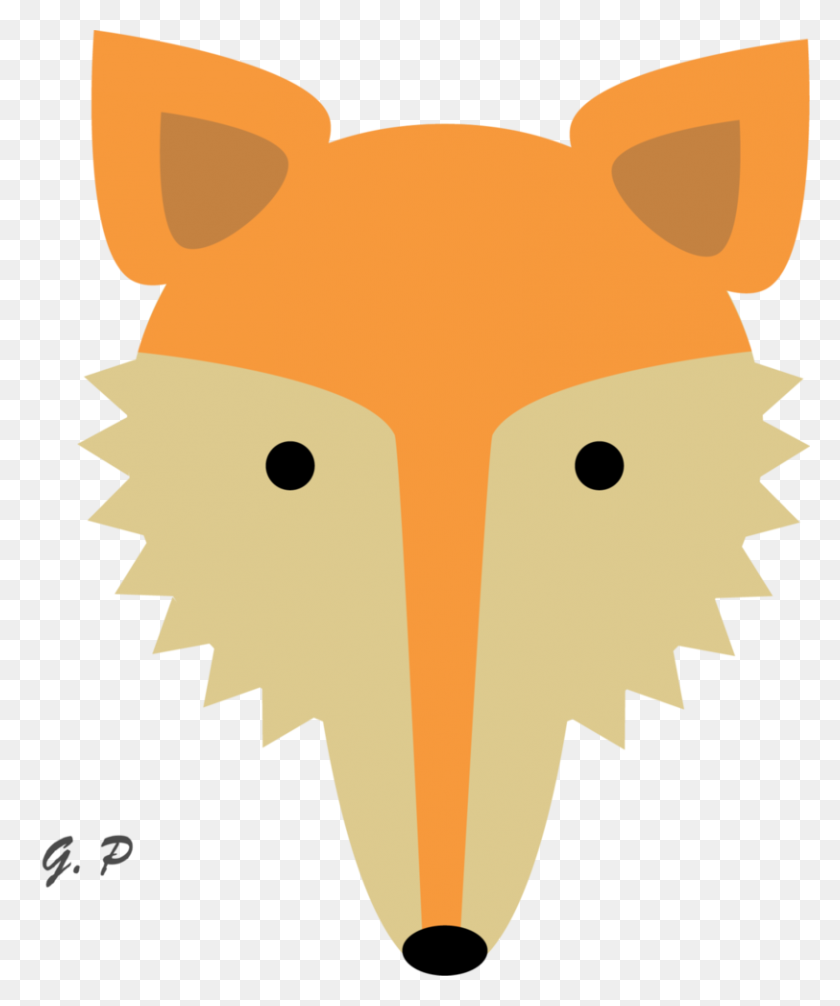 812x985 Fox Head J Bday Clip Art, Fox And Art - Fox Head Clipart