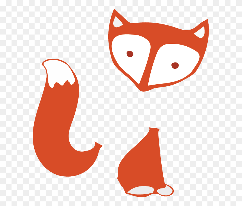 611x656 Fox In Pieces Why Not Eight - Fox Tail PNG
