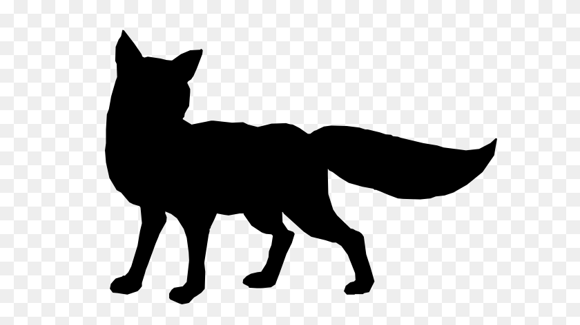 600x412 Fox Silhouette Running - Sick Dog Clipart
