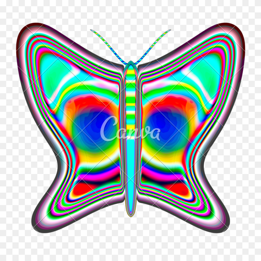 800x800 Fractal Butterfly - Fractal PNG