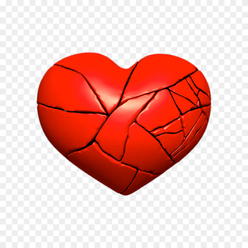 900x900 Fractured Broken Heart Transparent Png - Broken Heart PNG