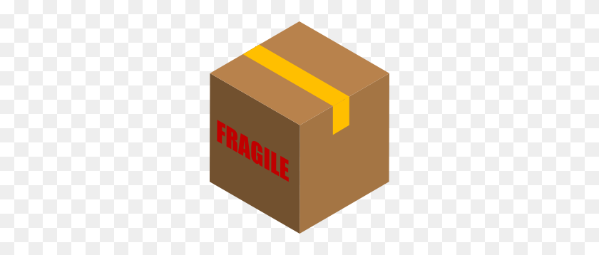 252x298 Fragile Box Carton Clip Art - Packing Boxes Clipart