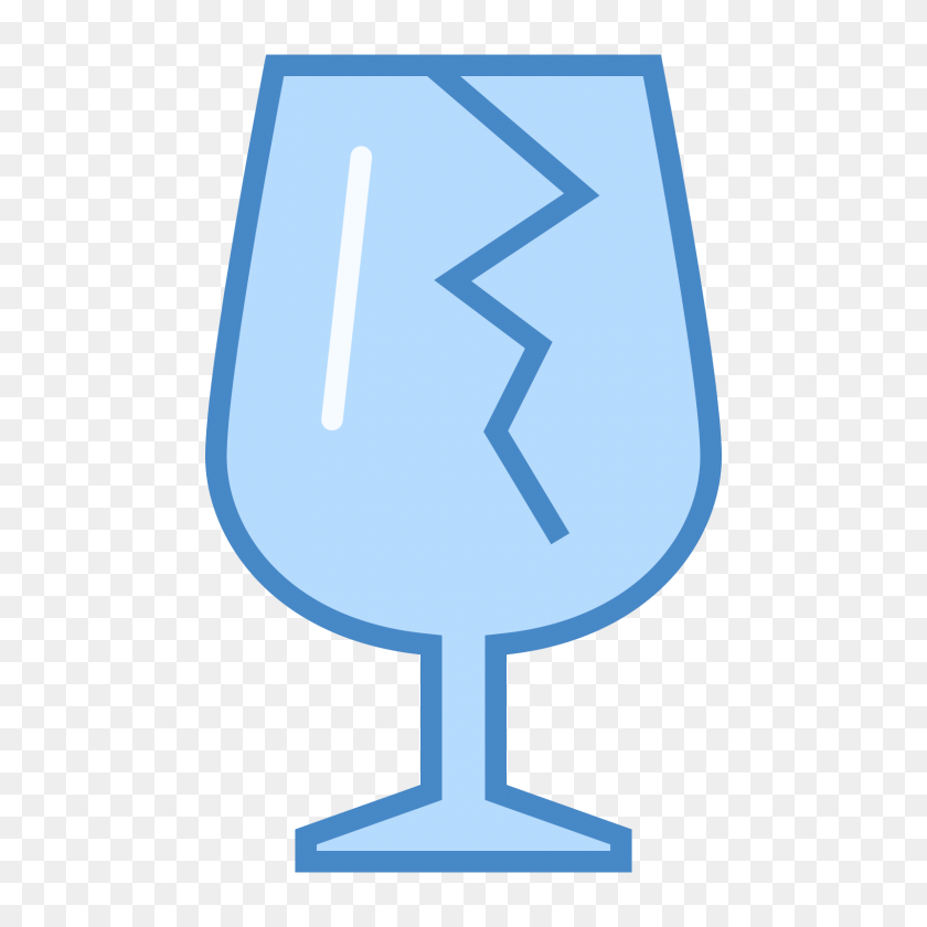 1600x1600 Fragile Icon - Cracked Glass PNG