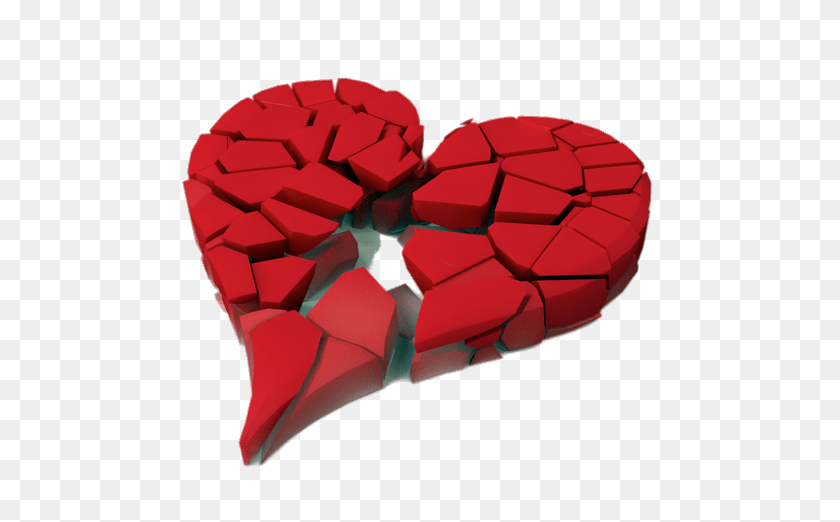 538x462 Fragmented Broken Heart Transparent Png - Broken Heart PNG