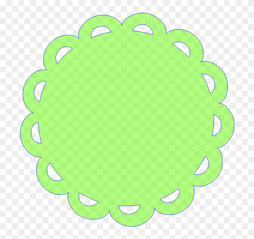 732x732 Frame Circle Cliparts - Scalloped Frame Clipart