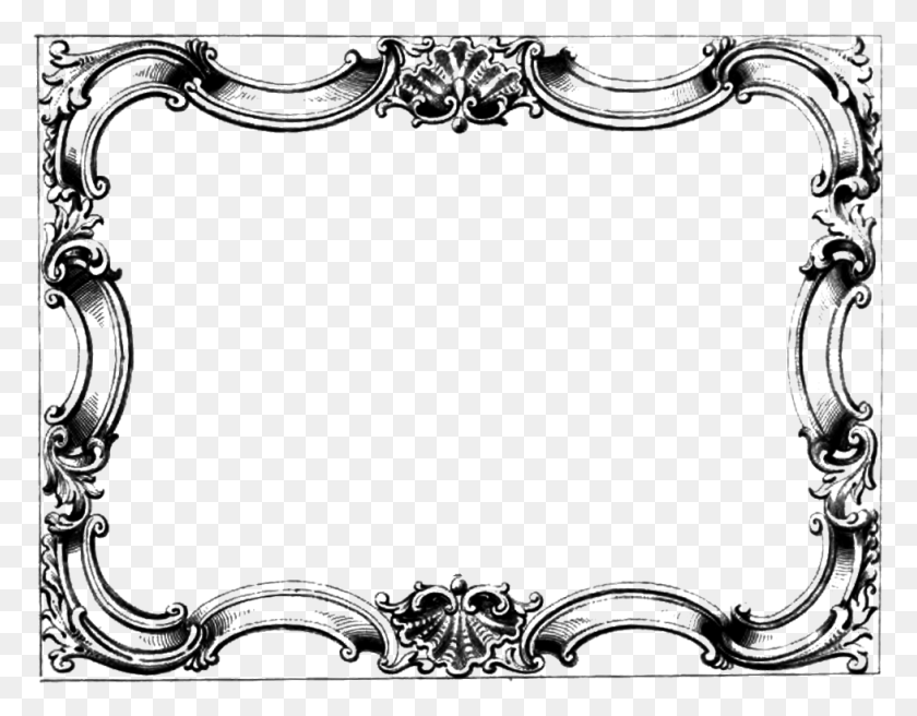 977x747 Frame Clip Art Black And White Free Clipart Images - Scalloped Border Clipart