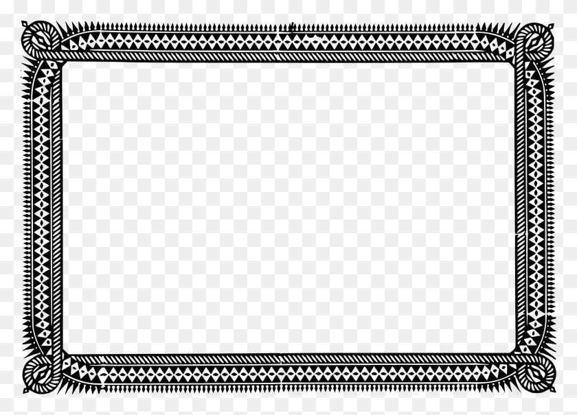 2400x1677 Frame Clipart Certificate - Hen Clipart Black And White