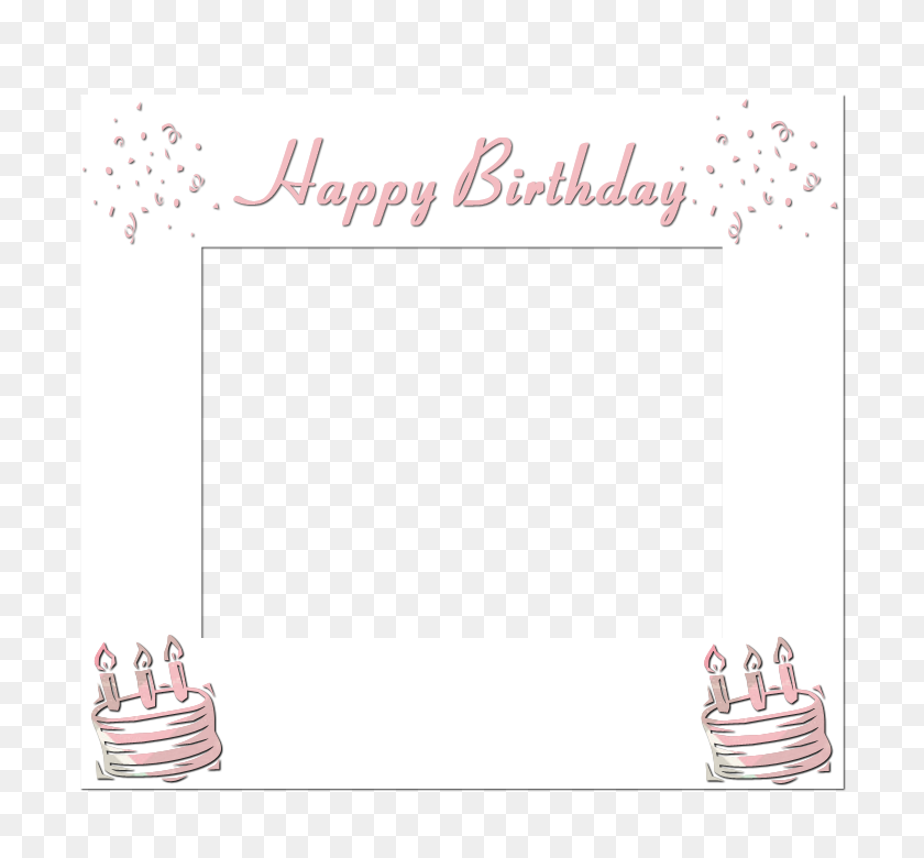 720x720 Frame Png Happy Birthday - Happy Birthday Frame PNG