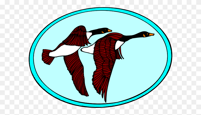 600x424 Framed Flying Geese Png, Clip Art For Web - Flying Fish Clipart