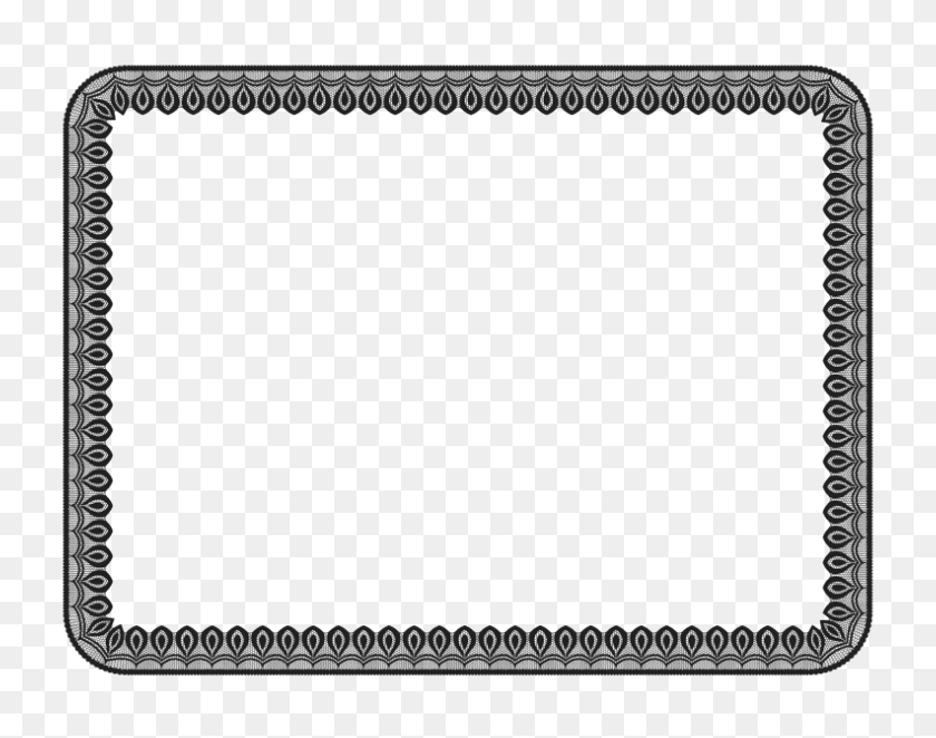 792x612 Frames And Borders - Silver Border PNG