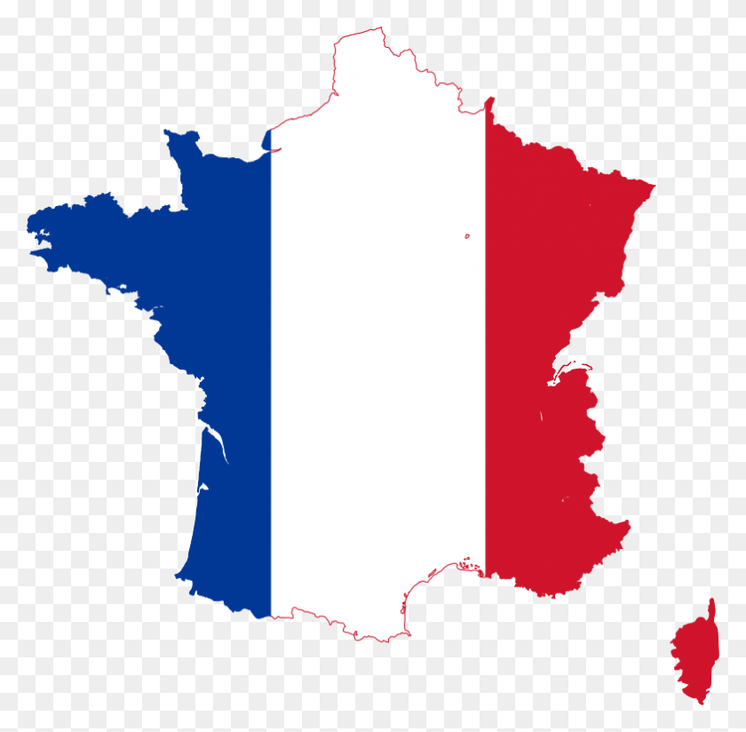 784x768 Франция Клипарт Французская Граница - Граница Флага Клипарт
