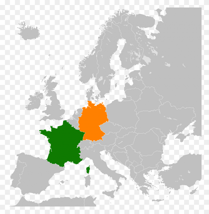 2000x2044 France Germany Locator - Europe Map PNG