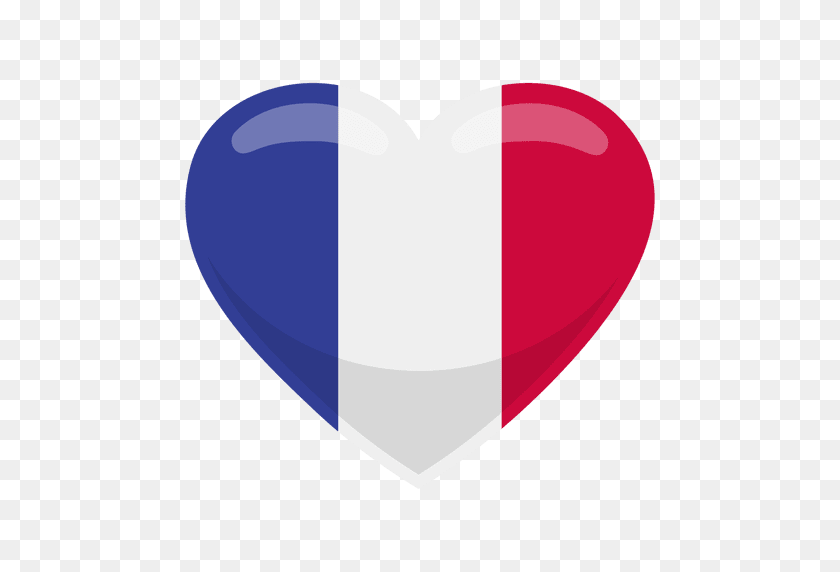 512x512 France Heart Flag - France Flag PNG