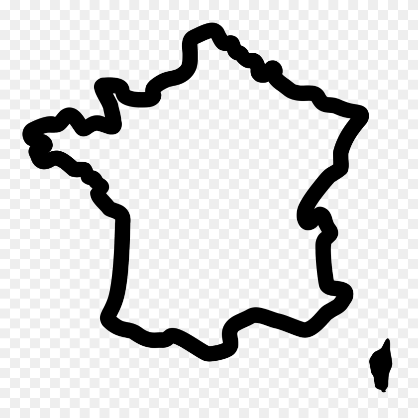 1600x1600 Значок Карта Франции - Франция Png