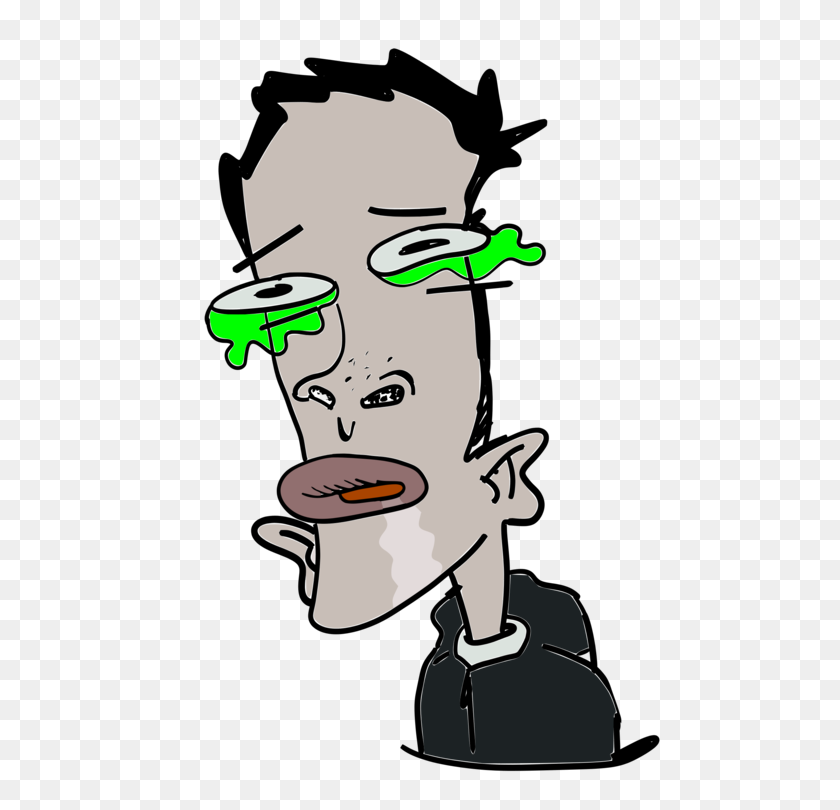 530x750 Frankenstein Drawing Silhouette Cartoon Download - Self Portrait Clipart