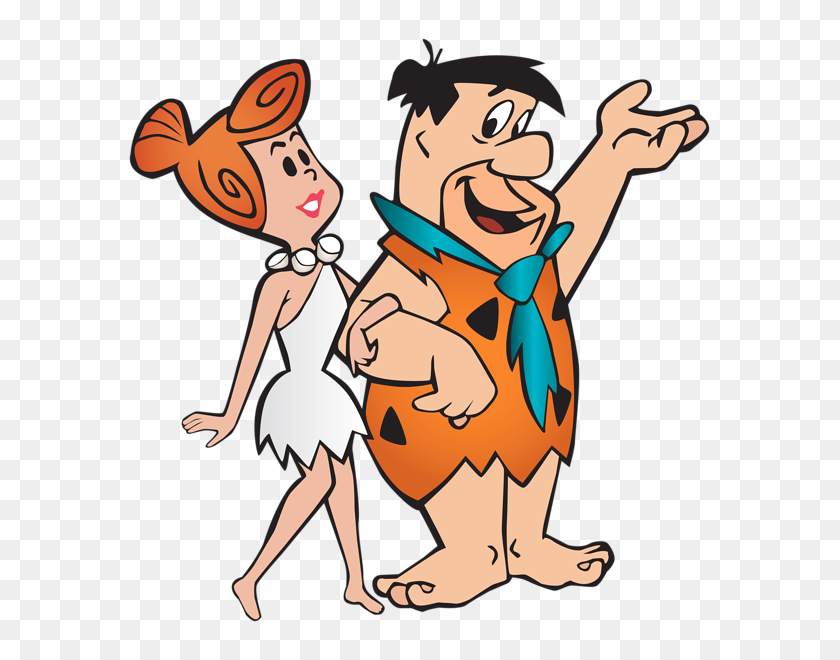 597x600 Fred And Wilma Flintstone Transparent Png Clip Art Image - Free Happy New Year Clipart