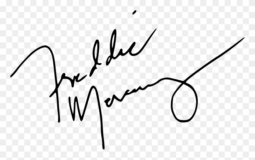 2000x1200 Freddie Mercury Signature - Freddie Mercury Clipart