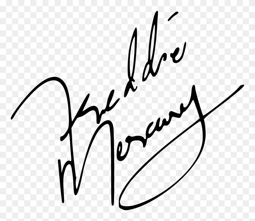 2000x1714 Freddie Mercury Signature Transparent Png - Signature PNG