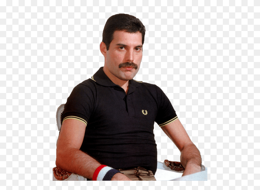 500x553 Freddie Mercury Sitting Transparent Png - Sitting Person PNG