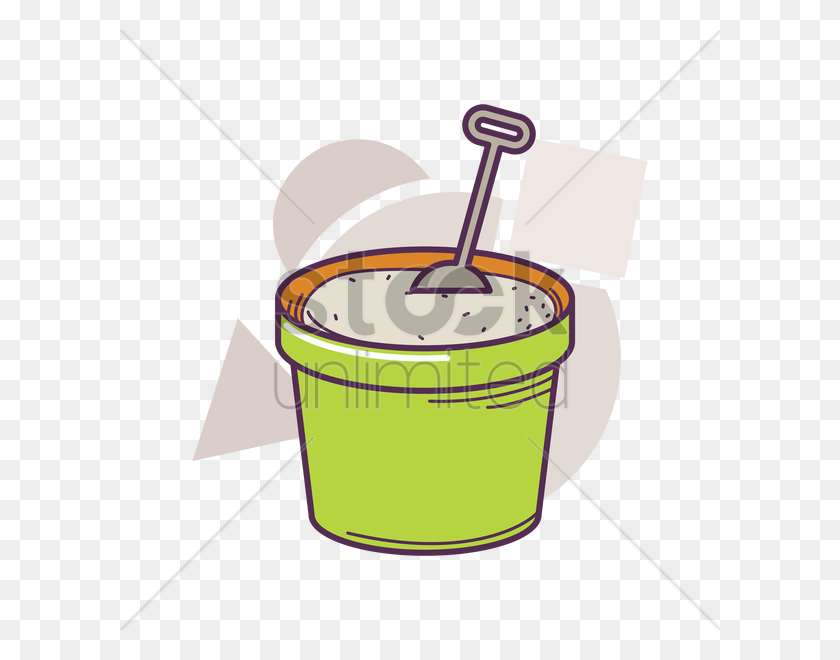 600x600 Free A Bucket Of Sand With Shovel Vector Image - Pail And Shovel Clipart