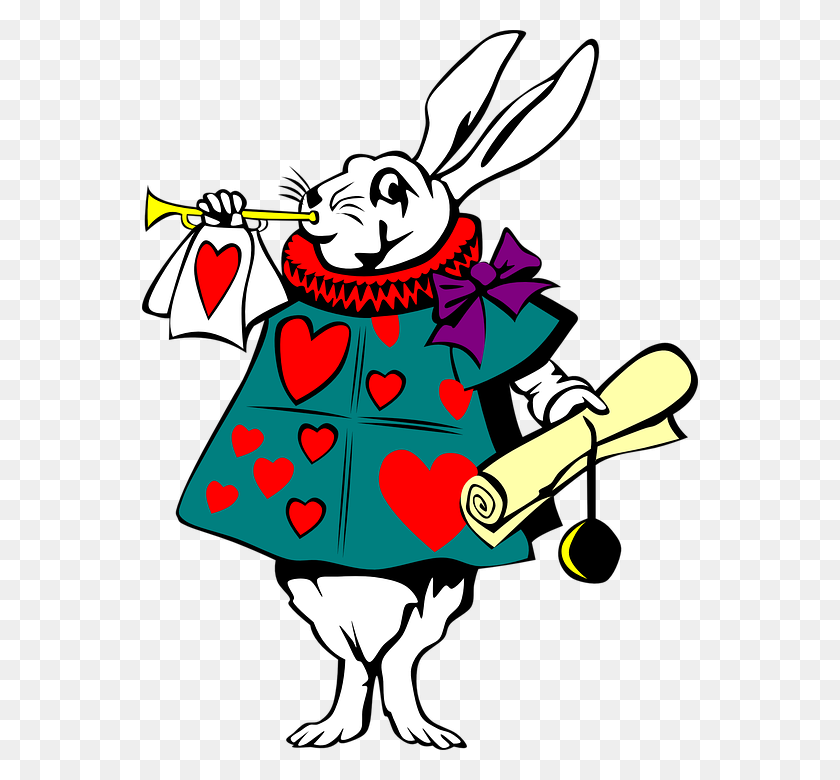 556x720 Бесплатный Клип-Арт Векторный Клипарт Алиса В Стране Чудес - Free Rabbit Clipart