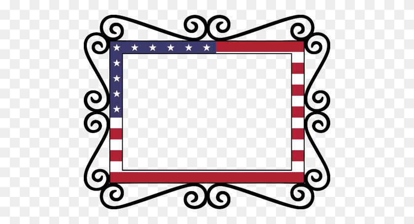 500x395 Free American Flag Vector Image - American Flag Background Clipart