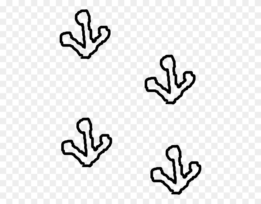 456x597 Free Animal Tracks Clipart - Gecko Clipart Black And White