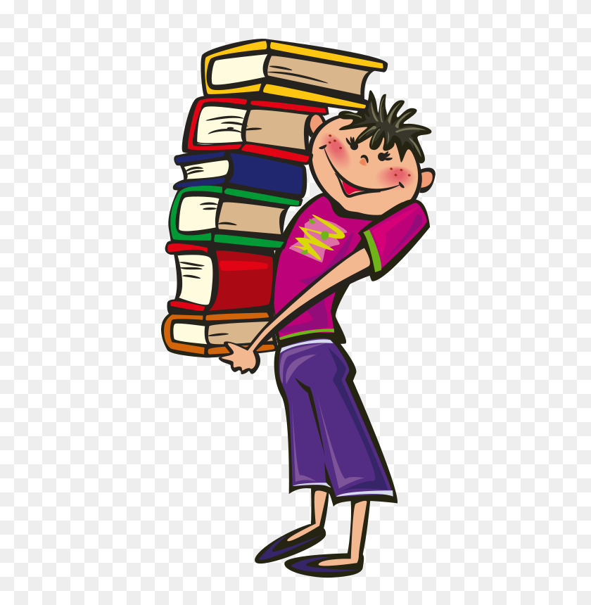 566x800 Free Animated Clipart Of Books - Computer Center Clipart