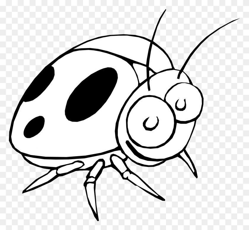 1331x1223 Free Anniversary Clipart - Ladybug Black And White Clipart